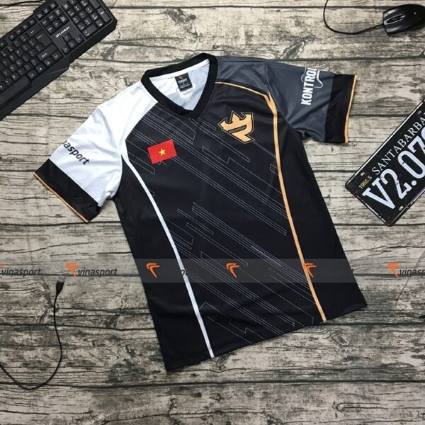 Áo thun game thủ thi đấu Game Esport - Mẫu thiết kế Vinasport 1 thân trước