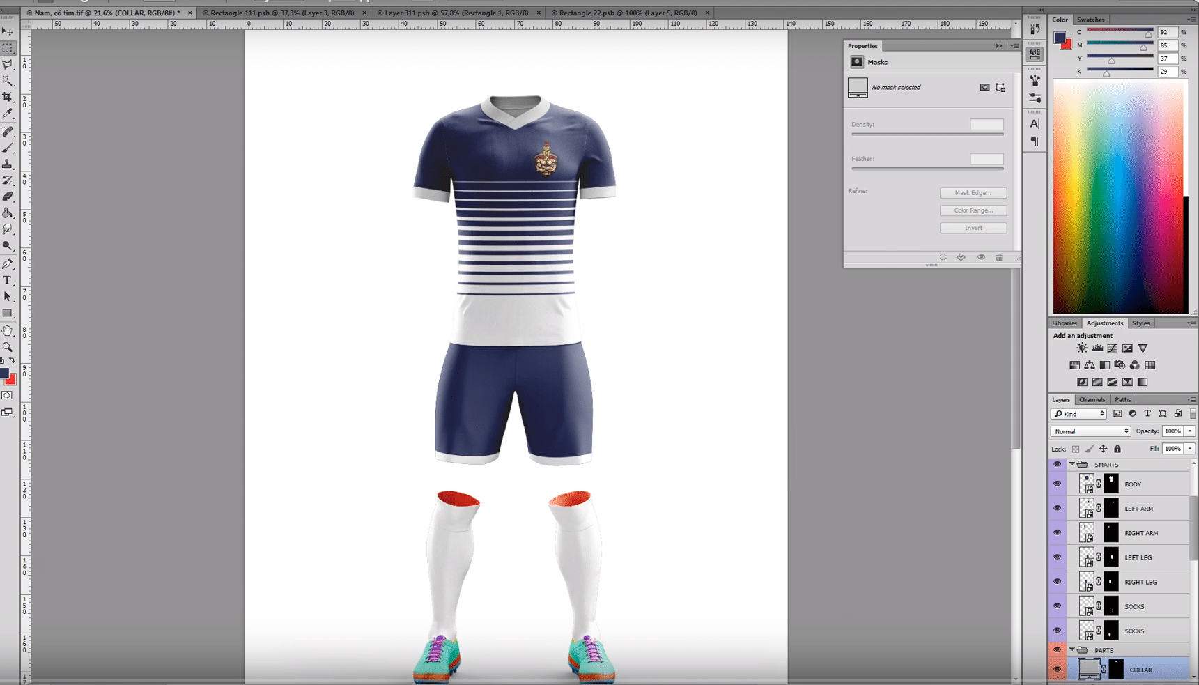 Phần mềm thiết kế áo bóng đá bằng photoshop